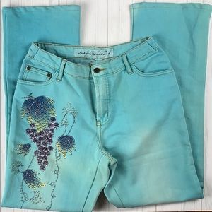 VTG Michael R Dan jeans turquoise jeans 1962